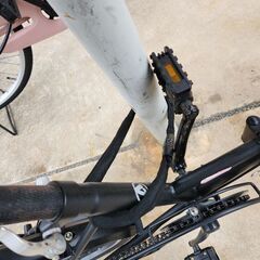 黒　折りたたみ自転車　チェーン付きの画像