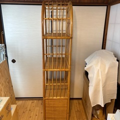 話し中！籐のラック　ラタンシェルフの画像