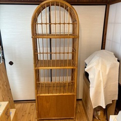 話し中！籐のラック　ラタンシェルフの画像