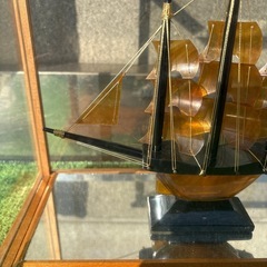 ベッコウ細工　鼈甲　船の画像