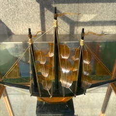 ベッコウ細工　鼈甲　船の画像