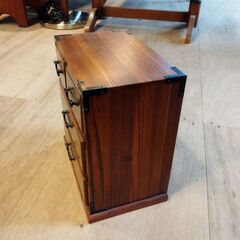 小引き出し 和風 レトロ 3段 小物入れ 小物収納 収納ボックス 小さめ　/UJ-1369 2Fの画像