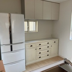 アンティーク調食器棚(オーダーメイド)の画像