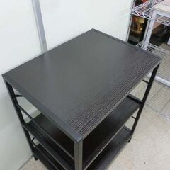 未使用品 レンジ台 キッチンラック ブラウン コゲ茶 幅60cm 60×45×80cm 札幌市 西野店の画像