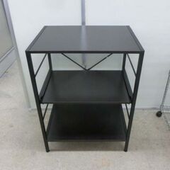 未使用品 レンジ台 キッチンラック ブラウン コゲ茶 幅60cm 60×45×80cm 札幌市 西野店の画像