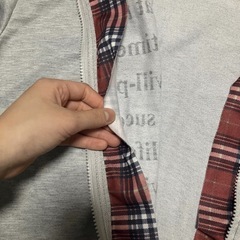 グレー フード付き パーカの画像