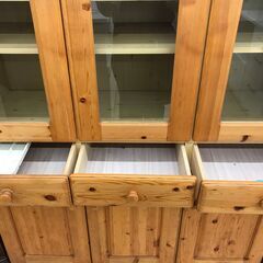 ★ジモティ割引あり★【リユースのサカイ野々市店】A-479　食器棚(3～4枚扉)　120(幅)×45(奥行き)×190(高さ)cm ※クリーニング済みの画像