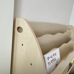 前橋市直接引き取り】絵本棚　絵本ラック　おもちゃ収納　カラーボックス　キャスター付き　ロウヤ　木製　ニトリ　絵本ラック　絵本棚の画像