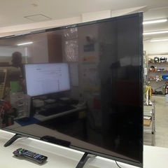 石2511-094 Panasonic 液晶テレビ49インチ TH-49FX500 2018年製 地上波のみ視聴確認済み リモコン付き 中古の画像
