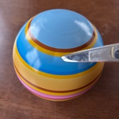 チュッパチャップス　空き缶　ハサミの先軽い凹みありの画像