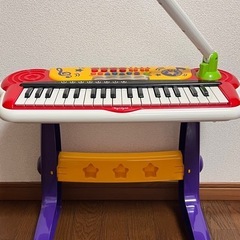 キッズキーボードDX マイクスタンド　イス付き　37鍵盤、4和音機能の画像