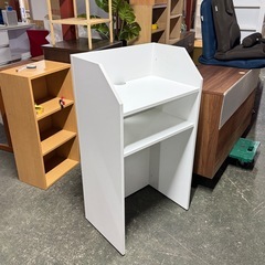 A1770🌟配送♻️ 設置可能‼️高級仕上:演説台/ホワイトの画像