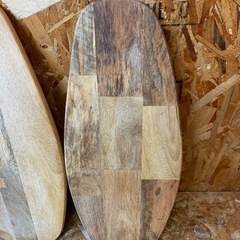 n(7655) カッティングボード 木製 3枚セット Ｗ520Ｄ220Ｈ15 飲食店 カフェ 業務用 おしゃれプレート 店舗用品 サーフボード型の画像