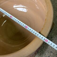 大型陶器鉢 幅約50cm 美品（甕・水鉢・プランター・インテリア）の画像