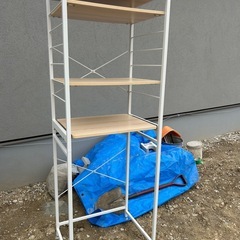 レンジ台 レンジボード 棚 ゴミ箱 収納 60幅 ごみ箱上ラック キッチンラック キッチンボード レンジラック 収納棚 ごみ箱 おしゃれ ナチュラル 北欧の画像