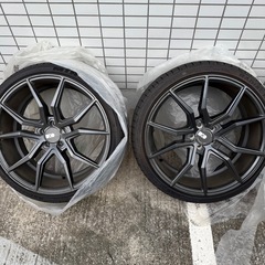 要説明文19インチアルミホイールタイヤ付きPCD100の画像