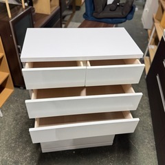 A1772🌟配送♻️設置可能🉑‼️ アルファタカバ チェスト ホワイト6段チェスト　依頼収納🌟の画像