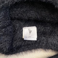 alli 黒の猫耳ベビー帽子の画像