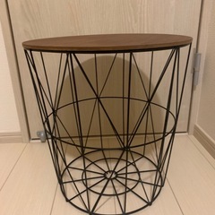 ワイヤーテーブル ハオ(ミドルブラウン)の画像