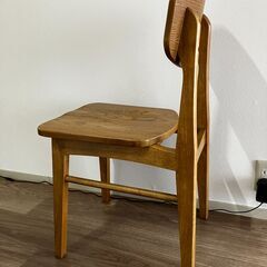 【美品】ナチュラル オーク材 ダイニングチェアの画像
