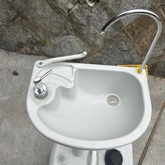 洗面台 ポータブル 洗面 台 持ち運び 屋外 簡易 移動 キャスター 手洗い 手洗器の画像