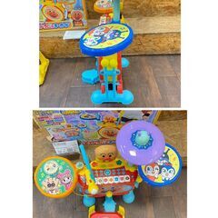 ジ460/ ジョイパレット アンパンマン ノリノリライブ BIG電子ドラム&キーボード 子供玩具 知育 の画像