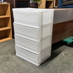 A1773 🌟配送♻️設置🉑‼️半透明 4段プラケース収納ケース🌟