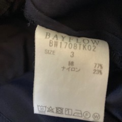 BAYFLOW ベイフロー ワイドパンツ  Lサイズ ネイビー　の画像