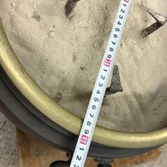 アンティーク 火鉢 真鍮製 移動台付きの画像