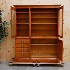 ≪yt2094ジ≫ 横浜クラシック家具 Daniel/ダニエル 食器棚 アンティーク調 キャビネット/サイドボード/カップボード/ヴィンテージ家具 71023-07の画像