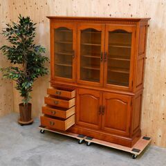 ≪yt2094ジ≫ 横浜クラシック家具 Daniel/ダニエル 食器棚 アンティーク調 キャビネット/サイドボード/カップボード/ヴィンテージ家具 71023-07の画像