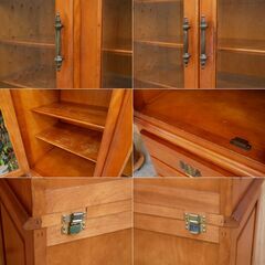 ≪yt2094ジ≫ 横浜クラシック家具 Daniel/ダニエル 食器棚 アンティーク調 キャビネット/サイドボード/カップボード/ヴィンテージ家具 71023-07の画像