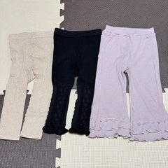子供服お下がり秋冬女の子90サイズ☆ニットワンピスパッツの画像