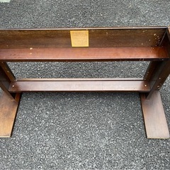 アンティーク 木製ガラステーブル 昭和レトロの画像