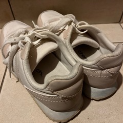 スニーカー　ベージュ&ホワイトの画像