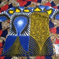 【予約受付】アフリカ布カプラナのシャツ（130〜140cm相当）美品✨の画像