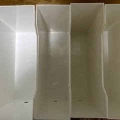 【A4ファイルケース ニトリ　レギュラー　ワイド(ホワイト)4個セット　の画像