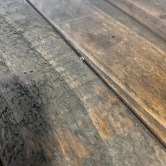 収納可！木製サイドテーブルの画像