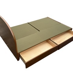 セミダブル ベッドフレーム 引き出し付きの画像