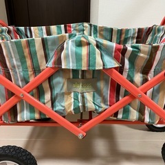 ロゴス　キャリーワゴン　キャンプカート　ストライプ柄　LOGOS キャンピングカートの画像