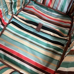 ロゴス　キャリーワゴン　キャンプカート　ストライプ柄　LOGOS キャンピングカートの画像