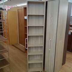 ★リユースのサカイつくば店★TK7167  スライド本棚 ナチュラル H180×D43×W48 クリーニング済みの画像