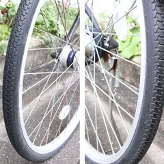 ≪ZU1795ジ限≫ BRIDGESTONE/ブリヂストン シティサイクル/自転車 NOLKOG/ノルコグ 27インチ 3段変速 通勤/通学/買物 鍵3本付属の画像