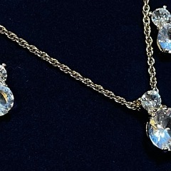 D7042【スワロフスキー】ブリリアンス ネックレス ピアス セットの画像