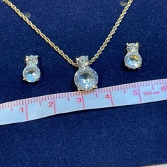 D7042【スワロフスキー】ブリリアンス ネックレス ピアス セットの画像