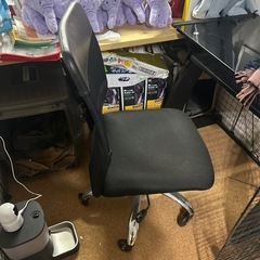 【無料0円】チェア　黒　ブラック　回転椅子　高さ調整可能　の画像
