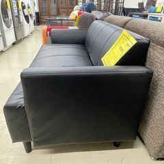 【ジャングルジャングル滋賀草津店】ジモティ来店特価‼ 2人掛けソファー イケア ブラック J-251128の画像