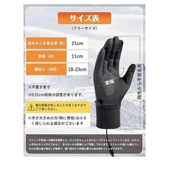 【新品】電熱手袋 裏起毛・防風防水構造・滑り止め加工・スマホ対応 フリーサイズの画像