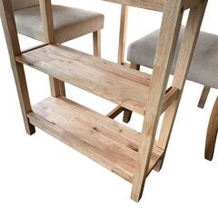 アーバンホーム 収納棚付きダイニングテーブル 天然木 家具 椅子付き 札幌 東区の画像