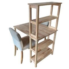 アーバンホーム 収納棚付きダイニングテーブル 天然木 家具 椅子付き 札幌 東区の画像